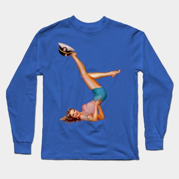 Pin Up- Upside Down Long Sleeve T-Shirt by Bootyfreeze